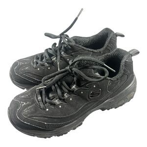 Skechers Women's D Lites Size 7.5 Triple Black Casual Shoes 11949W Sneakers